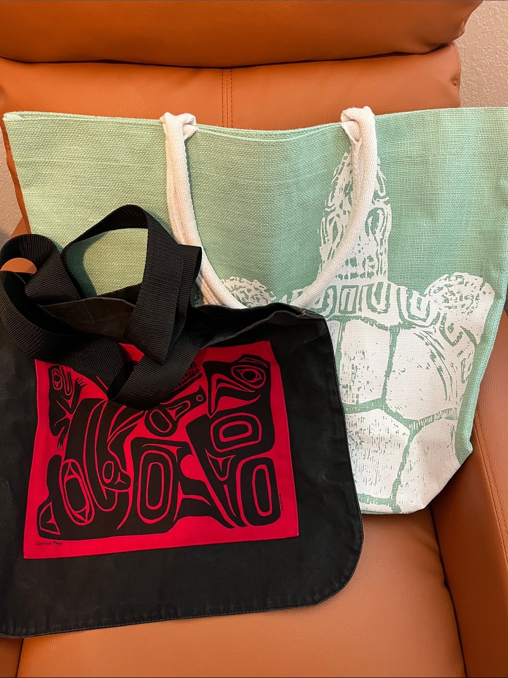 2 tote bags - natural materials
